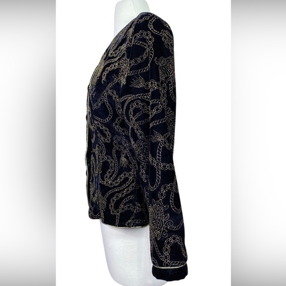 Vintage Scott McClintock Velvet Jacket SZ 8 - Picture 2 of 4